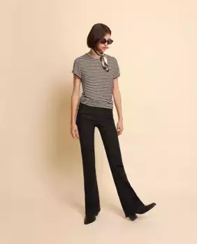 Женские расклешенные джинсы со средней посадкой и пятью карманами Scalpers, темно-серый