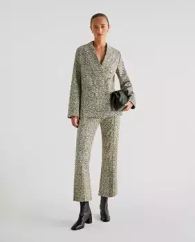 Женские расклешенные прямые брюки с животным принтом Scalpers, мультиколор