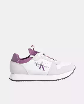 Женские разноцветные низкие кроссовки с логотипом сбоку и контрастными деталями Calvin Klein Jeans
