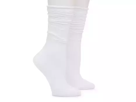 Женские ребристые носки-следки - 2 пары Steve Madden, White