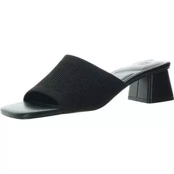 Женские ребристые трикотажные туфли на блочном каблуке Bandolino, черный