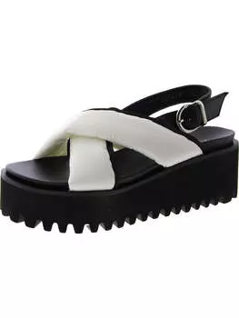 Женские регулируемые босоножки на плоской подошве с открытым носком ALL BLACK, белый/черный