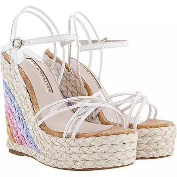 Женские регулируемые босоножки на танкетке Ines Epadrille с открытым носком Sophia Webster, белый/мультиколор