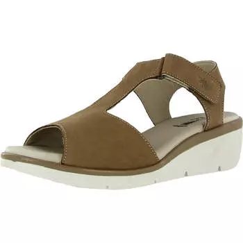 Женские регулируемые кожаные босоножки Nova 932 Slingback FLY London, цвет sand