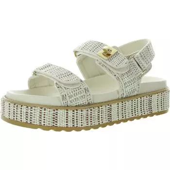Женские регулируемые плетеные сандалии на платформе Steve Madden, коричневый