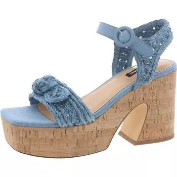 Женские регулируемые туфли с квадратным носком и блочным каблуком Nine West, цвет medium blue