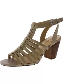 Женские регулируемые туфли с открытым носком и блочным каблуком Bella Vita, цвет stone