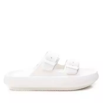 Женские резиновые сандалии на плоской подошве белого цвета Xti