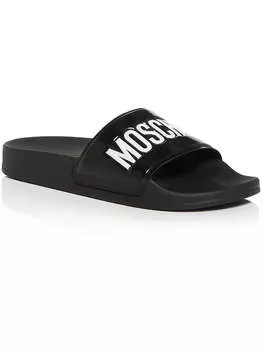 Женские резиновые сандалии-слайды Slip On Moschino, черный