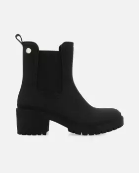 Женские резиновые сапоги типа «челси» с резинкой по бокам и блестящей отделкой Gioseppo, черный