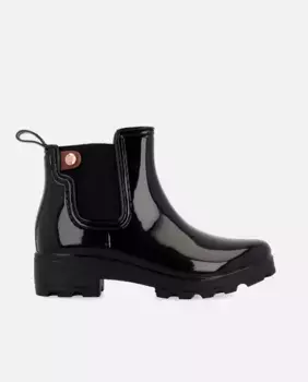 Женские резиновые сапоги в стиле «челси» с резинками по бокам Gioseppo, черный