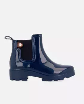 Женские резиновые сапоги в стиле «челси» с резинками по бокам Gioseppo, темно-синий