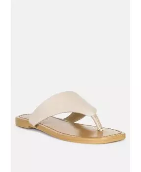 Женские роскошные балетки из мягкой кожи со стрингами Rag & Co, коричневый/бежевый