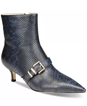 Женские роскошные туфли на каблуке «кошка» с острым носком и пряжками в стиле джаз THINGS II COME, синий