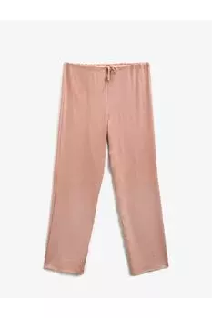 Женские розовые брюки с поясом Koton, розовый
