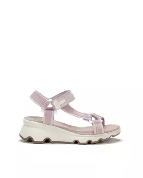 Женские розовые универсальные босоножки на танкетке из ткани Dorking