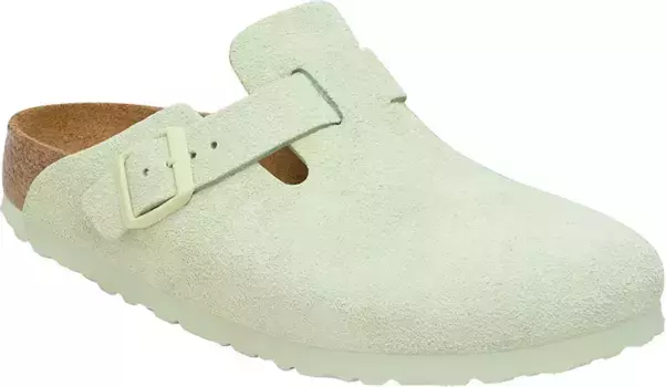 Женские сабо Birkenstock Boston с мягкой стелькой, зеленый