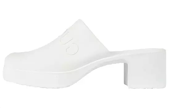 Женские сабо Gucci, белый