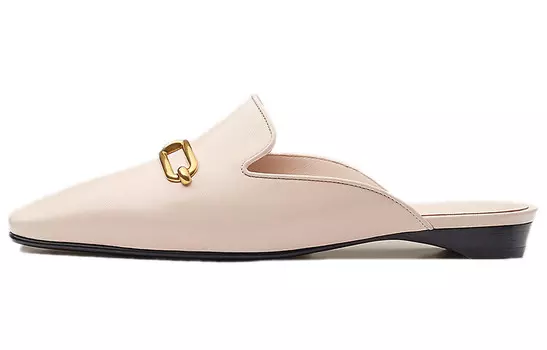 Женские сабо Hermes, розово-белый