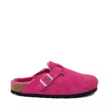 Женские сабо из овчины Birkenstock Boston, цвет Fuchsia Tulip