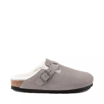Женские сабо из овчины Birkenstock Boston, цвет Stone Coin