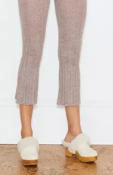 Женские сабо из овчины на веревке Misha & Puff