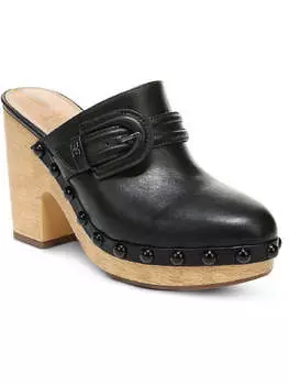 Женские сабо Nyla с пряжкой Sam Edelman, цвет black waxy
