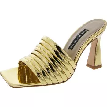 Женские сандалии Ace Mule с металлическими ремешками Chelsea Paris, цвет antique gold metallic