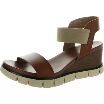 Женские сандалии Adley из эластичной искусственной кожи на танкетке Mia, цвет tan combi