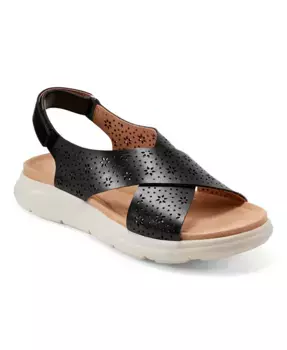 Женские сандалии Amiya Crisscross на плоской подошве Easy Spirit, черный