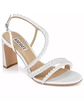Женские сандалии Amora "Имитация жемчуга" Badgley Mischka, белый
