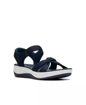 Женские сандалии Arla Daisy без застежки на плоской подошве Clarks, синий