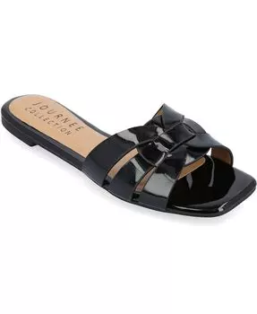 Женские сандалии Arrina на плоской подошве Journee Collection, черный