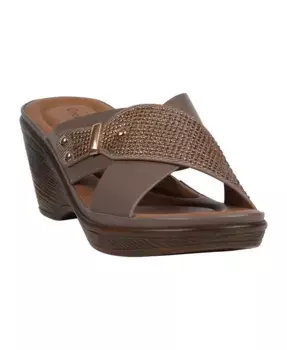 Женские сандалии Ash Crisscross на платформе GC Shoes, коричневый/бежевый