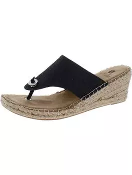 Женские сандалии Beachball Slip On Thong Wedge White Mountain, цвет black/glitter/fabric