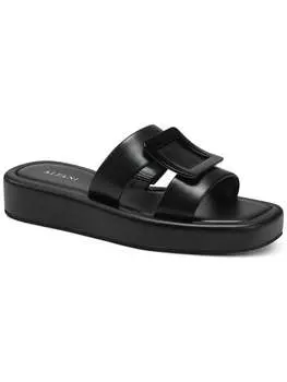 Женские сандалии без шнуровки Dannin на плоской подошве из искусственной кожи Alfani, цвет black smooth