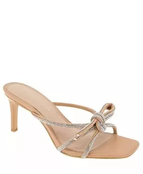 Женские сандалии без шнуровки Selma со стразами и бантом BCBGeneration, бежевый