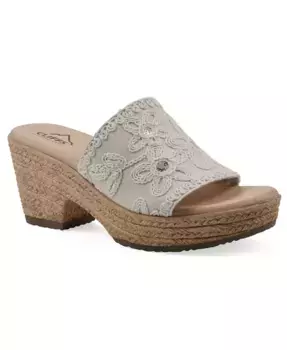 Женские сандалии Biancia на платформе с закрытым носком Cliffs by White Mountain, белый