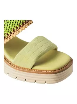 Женские сандалии Blanca из велюра зеленого лайма Softwaves