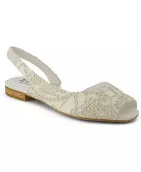 Женские сандалии Briella с открытым носком на плоской подошве и ремешком вокруг пятки TOMS, белый