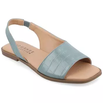 Женские сандалии Brinsley Tru Comfort из пеноматериала с текстурой крокодила Journee Collection Brinsley с ремешком на спине, синий