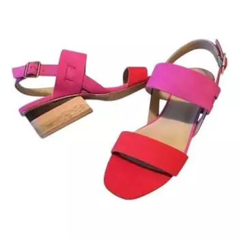 Женские сандалии Caryna, пурпурный набук/коралловый VANELi