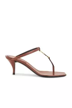Женские сандалии Cassandra Sandal Saint Laurent, цвет Aesthetic Brown