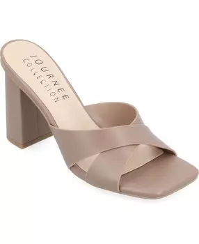 Женские сандалии Chazz с перекрещенными краями Journee Collection