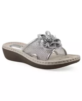 Женские сандалии Chill Wedge на платформе без застежки Cliffs by White Mountain, серебряный