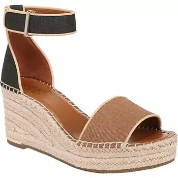 Женские сандалии Clemens на танкетке из парусины с контрастной отделкой Franco Sarto