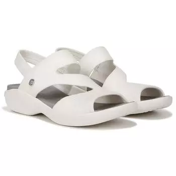 Женские сандалии Cleo на средней/широкой танкетке Bzees, белый