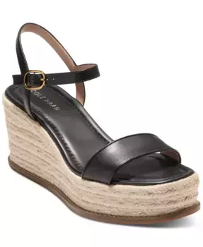 Женские сандалии Cloudfeel Keeton на платформе с клиньями-эспадрильями Cole Haan, черный