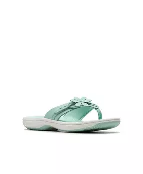 Женские сандалии Cloudsteppers Breeze Opal H Slip-On Clarks, зеленый