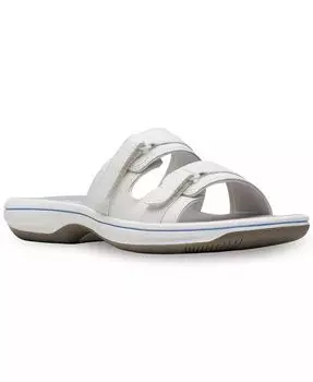 Женские сандалии Cloudsteppers Breeze Piper Comfort Slide Clarks, белый